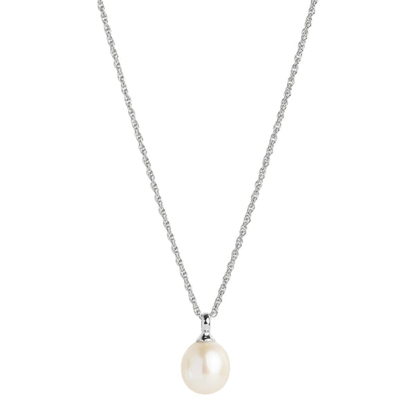 NAJO Dew Drop Silver Pearl Necklace (45cm)