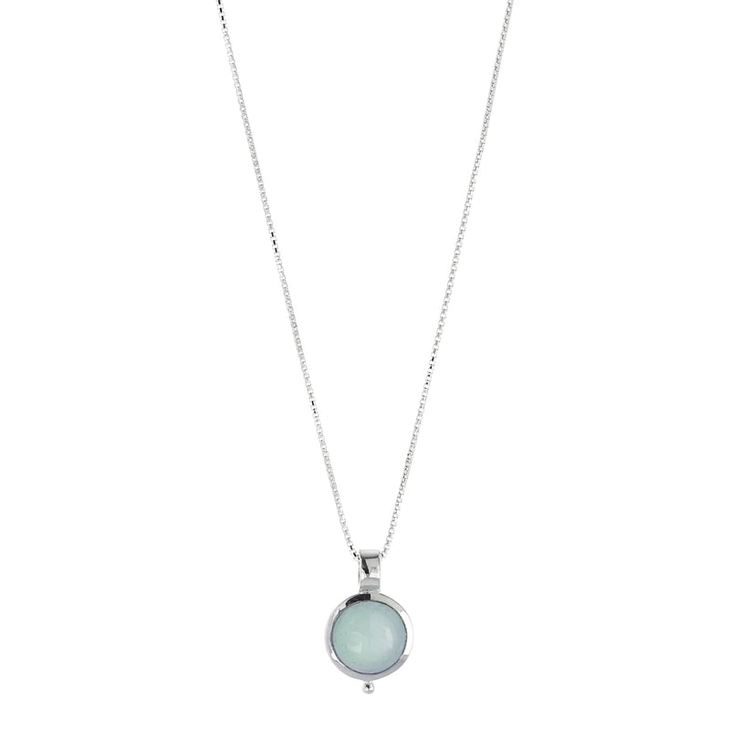 NAJO Garland Silver Aqua Chalcedony Necklace